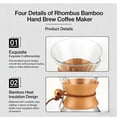 thumbnail image 3 of 13.5OZ Pour-Over Coffee Pot with Heat-Resistant Glass Sharing Jug and Filter Home Coffee Set for Cold Brew and Pour-Over Brewing Milk Tea Pot, Gift for Coffee Lovers, 3 of 7