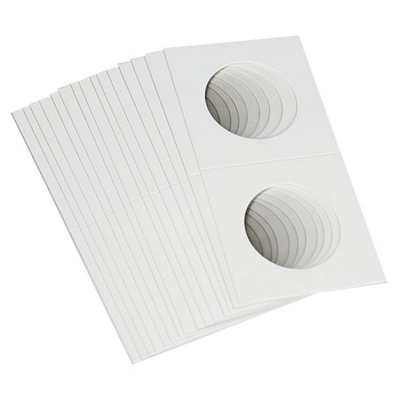 50PCS Square Cardboard Coin Holders Coin Supplies Coin Album Collection Lighthouse Stamp Coin Holders Cover Case Storage