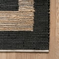 thumbnail image 5 of Unique Loom Chindi Jute Collection Area Rug (8' x 11' Rectangle Black/Navy Blue), 5 of 7