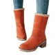 thumbnail image 5 of Botas de nieve de algodón y lana de cordero para mujer, de tacón grueso, de talla grande, de invierno, cálidas, de dos usos, 5 of 5