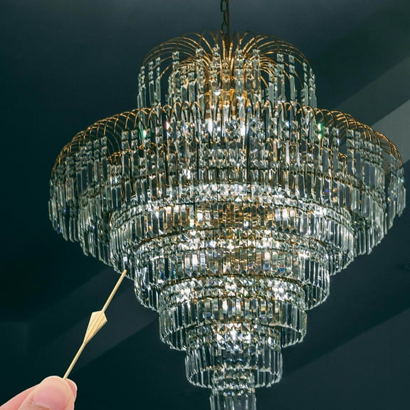 MLINS 10 Pcs Chandelier Connectors Hook for Hanging Crystals Golden