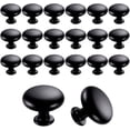 thumbnail image 1 of Botones de caja para pomos de puerta del siglo XX de 30 mm, manijas vintage para gabinetes de cocina (negro) (fmy), 1 of 5
