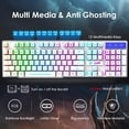 thumbnail image 5 of T3 Wireless Gaming Keyboard&Mouse Combo Rainbow Backlit Anti-ghosting with 4000mAh Mouse Pad for Mac, 5 of 12