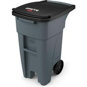 Rubbermaid Commercial Trash Can,Free-Standing,Roll Out,32 gal. 1971941