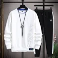 thumbnail image 3 of Ropa para hombre, camiseta blanca, camiseta lisa, ropa deportiva, chándal, pantalones estampados, conjuntos, trajes deportivos geniales, traje de lujo de 2 piezas, Kpop Xl, 3 of 5