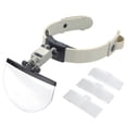 thumbnail image 1 of Visor de Lupa para la Cabeza, con Múltiples Lentes, Lupa, Lentes de Aumento, Óptica, con Luz LED, Aumentos de 2x, 3.8x, 4.5x, 5.5x para Joyería, Reparación de Relojes, Lectura, 1 of 9