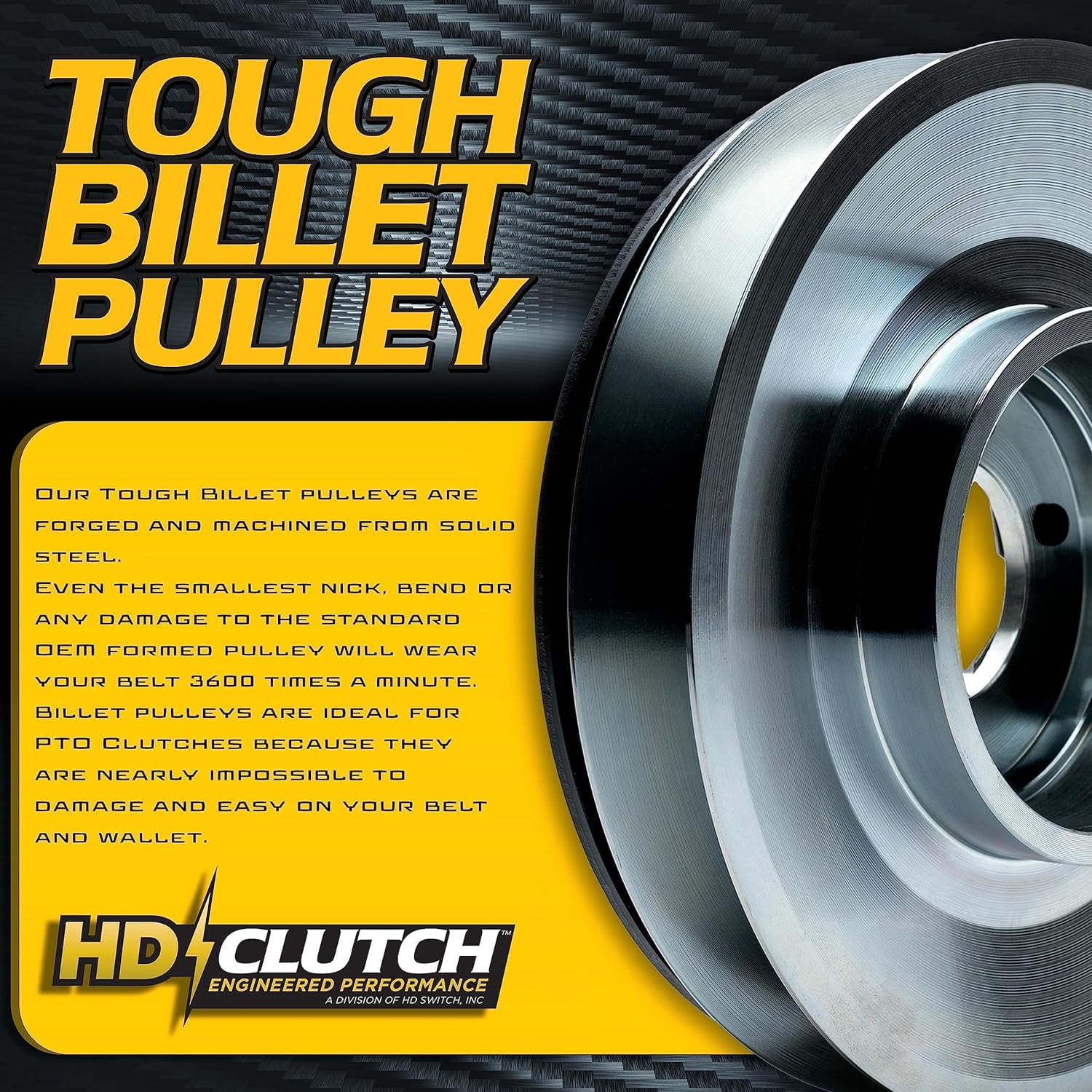 Pto Clutch HD Switch BIGBearing - 210ft-lb Torque Billet Pulley