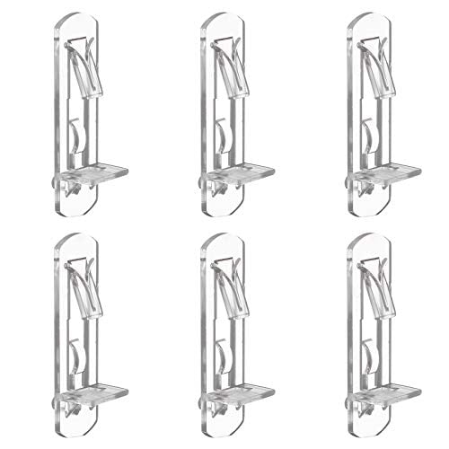Lanzeuta 30pcs Shelf Support Pegs Locking Cabinet Clips Clear Holder Plastic For Kitchen Cabinets Furniture Bookcase Fits 5mm Diameter Hole 0 79 Inch Thick Com Kitchen Cabinets Furniture Bookcase, Kitchen Cabinet Shelf Fasteners