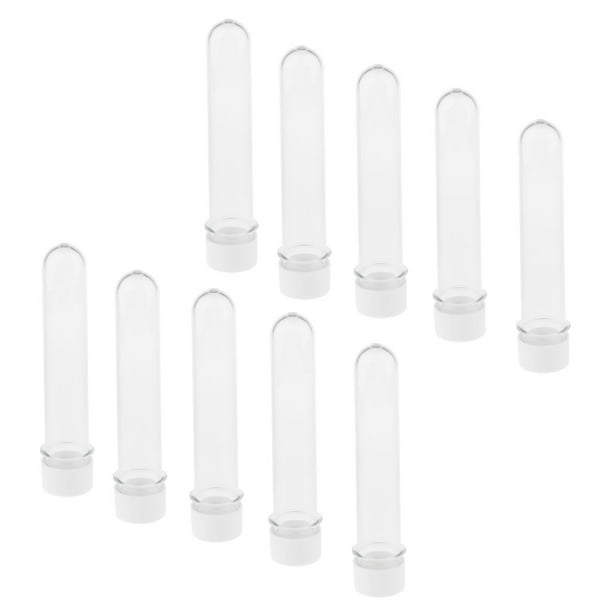 Tubos de ensayo transparentes Zulema 40ml con tapones de rosca 10 Uds