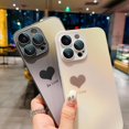 thumbnail image 5 of Case for iPhone 15 Pro Max, Cute Love Heart Pattern Phone Case, Matte Luxury Soft Metallic Luster Design with Camera Protector, Durable TPU Protective Cases for Women Girls, White, 5 of 13