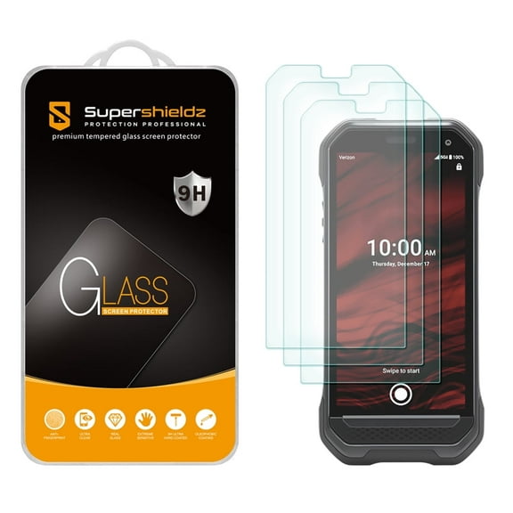[3-Pack] Supershieldz for Kyocera Duraforce Ultra 5G UW Tempered Glass Screen Protector, Anti Scratch, Bubble Free