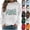 Army Green, variant on Womens Long Sleeve Sweatshirt MAMA Letter Print Design Soft Fabric Relaxed Silhouette for Daily Lounge Brown S