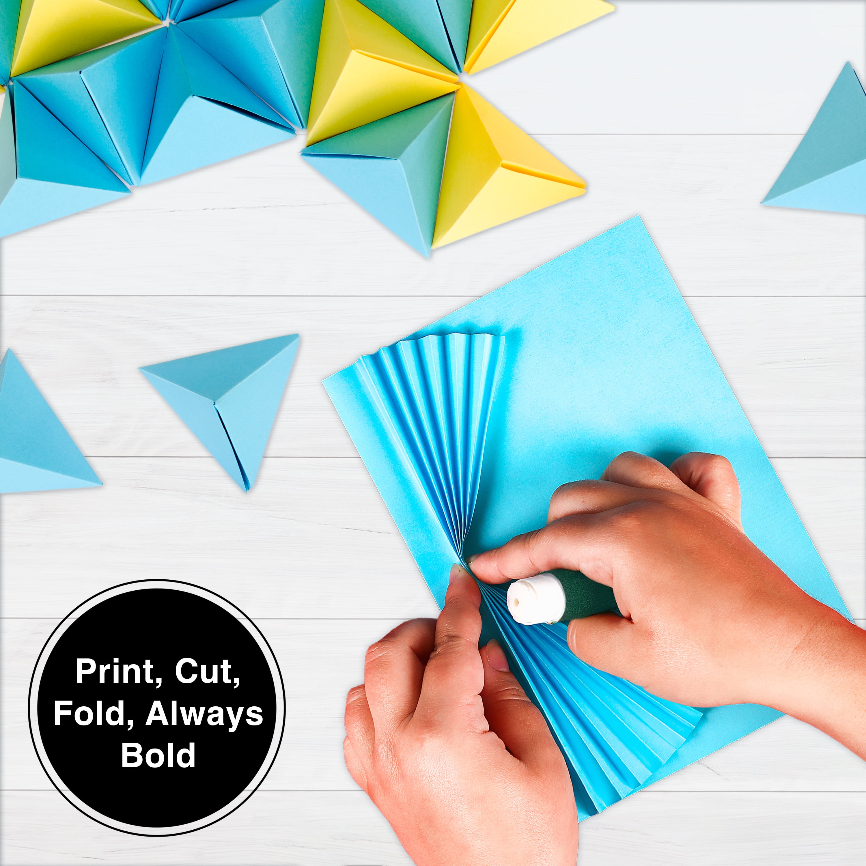 PrintWorks Premium Bright Blue Colored Paper 8.5" x 11" - 24 lb/89 gsm - 2500 Sheets - Made in the USA - FSC® Certified - Acid-Free & Fade-Resistant - Printer Compatible (00102C)