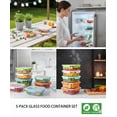 thumbnail image 2 of TechGen BPA-Free Airtight Leak-Proof Glass Food Storage Containers with Lids, Bento Meal Prep Lunch Boxes, 5-Pack, 2 of 9