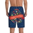 thumbnail image 3 of Bixox Men's Merry Christmas 1 printed lightweight casual shorts, soft sleep shorts with pockets., 3 of 7