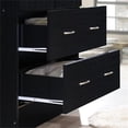 thumbnail image 6 of Home Square 4 Piece Bedroom Set with 2 Door Armoire and 3 Chests in Black Wood, 6 of 22