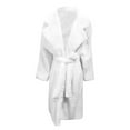 thumbnail image 5 of Fartey Womens Long Winter Coats Faux Fur Coat Fuzzy Fleece Jacket Oversized Warm Thicken Cardigan Fashion Solid Color Winter Outerwear White XL, 5 of 8