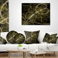 thumbnail image 4 of Designart Yellow Metallic Fabric Pattern - Abstract Throw Pillow - 16x16, 4 of 5