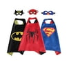 Kids Children Superhero Cape & Mask Costume Sets for Halloween Dress Up Birthday Party