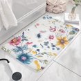 thumbnail image 3 of Pioneer Flower Floral Print Flannel Non Slip Door Rugs,Washable Door Mats Indoor,Decorative Door Mats,Dirt-Resistant and Absorbent Doormat for Entrance,Bedroom,Kitchen,Bathroom,31.5"x17", 3 of 4