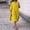 *Yellow, variant on ClodeEU Women's Cotton Linen Round Neck Long Sleeve Button Front Dress with Pockets Yellow,Womens Plus XXL