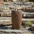 thumbnail image 3 of Sunnydaze Cylinder Brown Outdoor Bubble Fountain, LED Light, 3 of 13