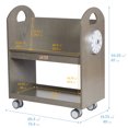 thumbnail image 2 of ECR4Kids Mobile Book Cart with Countdown Timer and Storage, Children's Furniture, Grey Wash, 2 of 9