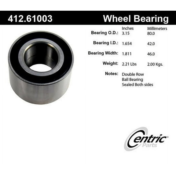 Centric 412.61003 Centric Premium Axle Shaft, Hub & Wheel Bearings Fits select: 2002-2005 FORD THUNDERBIRD, 2000-2006 LINCOLN LS