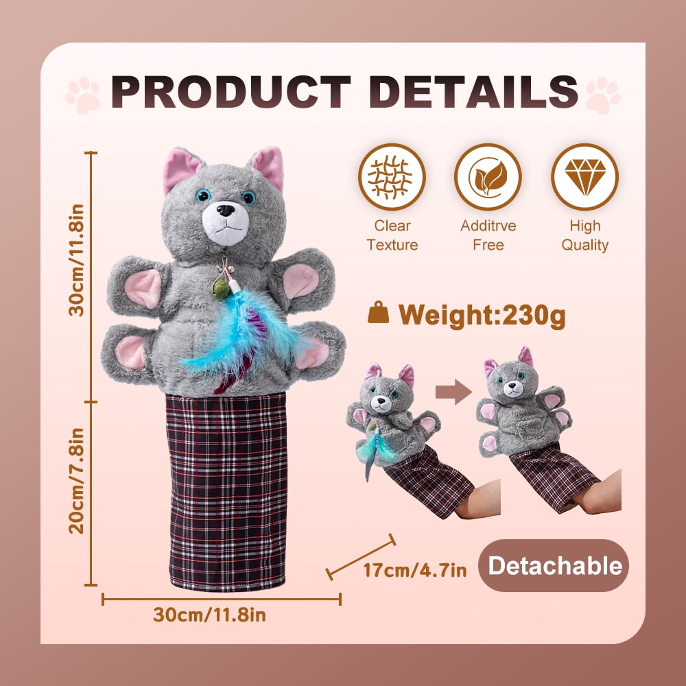 Cat Wrestling Glove, Tough Padding for Safe and Fun Interactive Play, Pet Lovers Relieve Boring Pet Safe Cats Dog Interactive Play