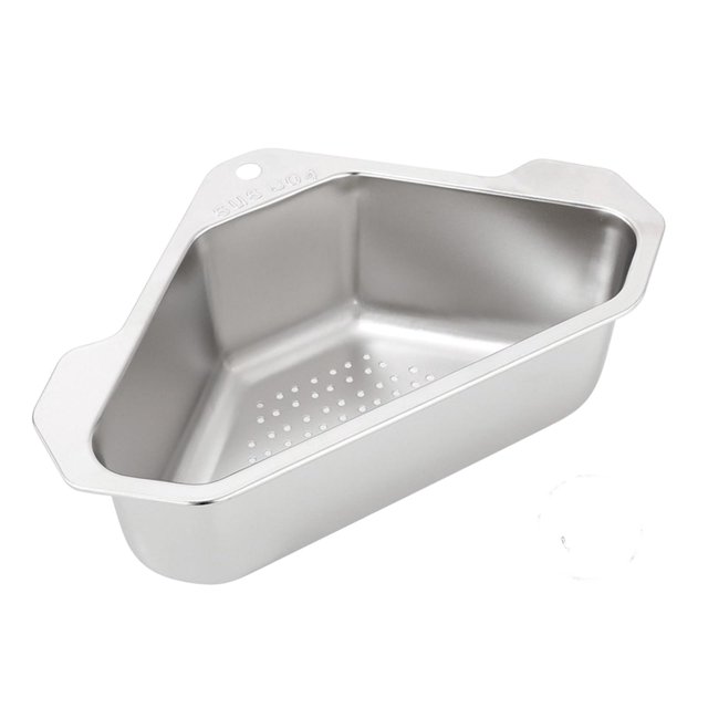 Abbracc Kitchen Sink Drain Leftovers Colander Food Residue Sink Strainer Colander Argent