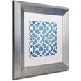 thumbnail image 2 of Trademark Fine Art "Moroccan Blues III" Canvas Art by Color Bakery White Matte, Silver Frame, 2 of 4