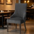 thumbnail image 5 of VMWMSSR Stretch Full Wrap Dining Chair Slipcover, Thick Elastic Soft Upholstered Chair Cover, Resistant Universal Furniture Seat Protector Cover For Home Kitchen(Black-22"), 5 of 5