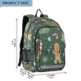 thumbnail image 2 of FORMRS Unisex School Backpack 17" Student Travel Bag with Laptop Compartment, Christmas Gingerbread, 2 of 7