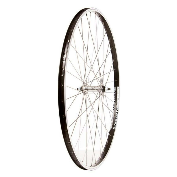 Wheel Shop, Front 700C Wheel, 36H Black Alloy Double Wall Alex DM18/ Silver Formula FM21 QR