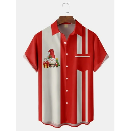

MLFU Big & Tall Mens Short Sleeve Button Up Shirts Regular Breast Pocket Shirts Cheap Bowling Shirts Regular & Big Man Sizes