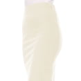 thumbnail image 5 of Women's Stretch Midi Pencil Skirt with Elastic Waist - Perfect for Office Wear, Sizes S-XL, 5 of 5