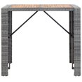 thumbnail image 4 of vidaXL 5 Piece Outdoor Bar Set Poly Rattan and Wood Acacia Grey, 4 of 5
