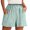 Mint Green, variant on EDFBUYKRS Female Women Pants Casual Baggy Cargo Pants Women Plus Size Tall Women Solid Color Summer Pocket Casual Wide Leg Pants Home Pants Summer Loose Sports Shorts Xxl