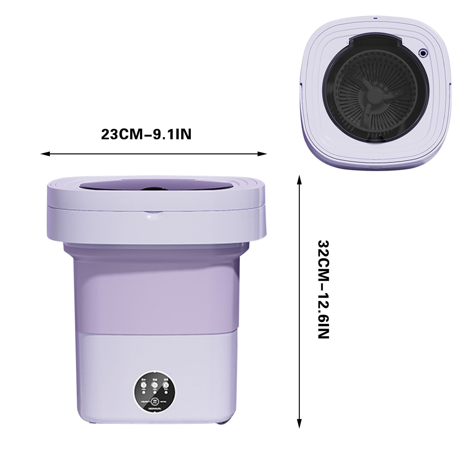 FHBVT Folding Portable Mini Washing Machine 8.5L Large Capacity 3 Intelligent Cleaning Modes Foldable Space-Saving Dehydration Function for Dormitory Travel Home Underwear Baby Clothing Washing
