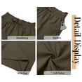 thumbnail image 5 of Fantaslook Summer Shorts for Women Cotton Linen Wide Leg High Waisted Shorts Drawstring Casual Beach Shorts with Pockets, 5 of 8