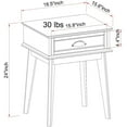 thumbnail image 4 of Caffoz Newport Series Scandinavian Indoor End Table with Storage, Gold Oak, 4 of 7