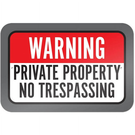 Warning Private Property No Trespassing Sign