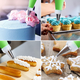 thumbnail image 4 of Suministros de decoración de pasteles para hornear con bolsas y puntas de pastelería reutilizables, convertidores estándar, anillos de silicona, herramientas de decoración de pasteles, 4 of 5