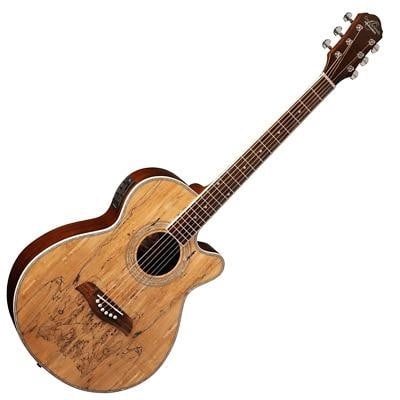 Oscar Schmidt Dreadnought Acoustic Electric Guitar - Spalted Maple - OG2CESM