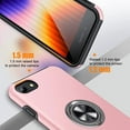 thumbnail image 3 of Entronix Heavy Duty Ring Case Designed for iPhone 7/8/SE Shockproof Slim Fit Kickstand, Pink, 3 of 7