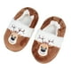 thumbnail image 5 of 1 par de pantuflas cálidas de invierno para niños con diseño navideño, sin algodón, con estampado de alce, 15/16 (marrón, longitud interior de 15,5 cm), 5 of 7