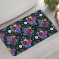 thumbnail image 2 of Pioneer Flower Floral Print Pattern Bathroom Rugs Mat, Non Slip Microfiber Bathroom Rug with Rubber Backing, Soft Mats for Bathroom Floor Tub Shower, 17"x30", 2 of 5
