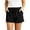 Black-11, variant on HTNBO Cotton Linen Shorts for Women Trendy Casual High Waist Drawstring Short Pants Summer Loose Comfy