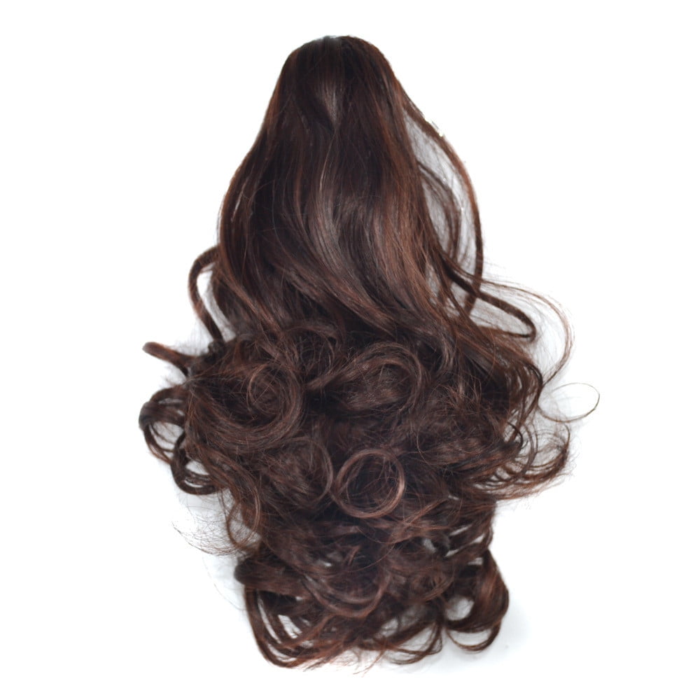 DOPI Womens Claw Thick Wavy Curly Short Ponytail Horsetail Clip Hair Extensions