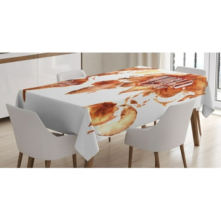 Coffee Tablecloth World Map Arabica Robusta And Mix Plants World Map Arabica Robusta